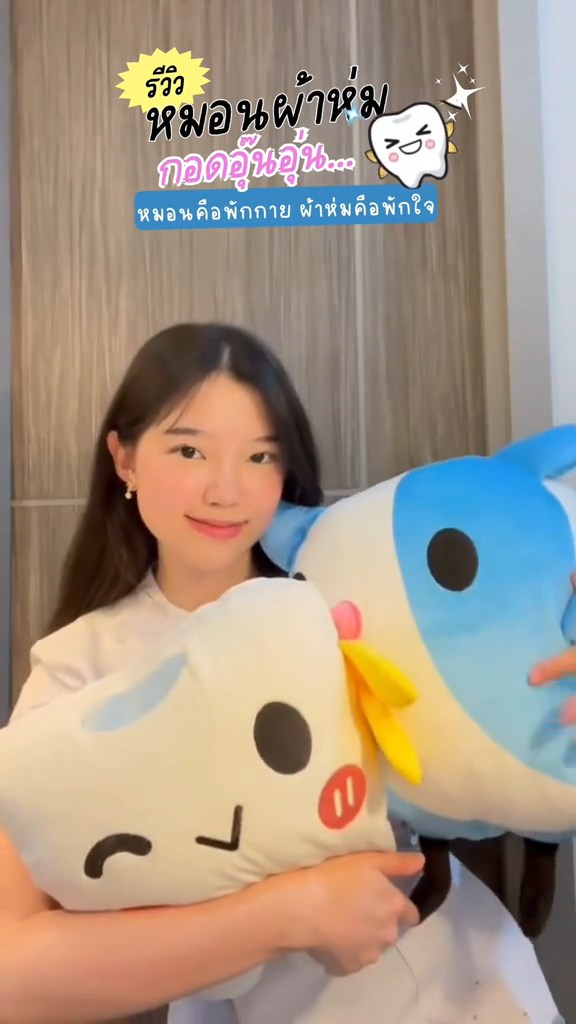 น่ารักจนใจละลาย! หมอนผ้าห่ม “น้องกรามมี่ & น้องเอาล์วี่” ทั้งนุ่ม ทั้งอุ่น พกพาสะดวก จะกอดก็ฟิน จะหนุนก็ดี!